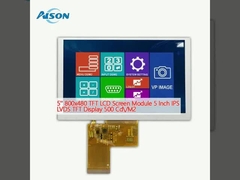 5' 800x480 TFT LCD-schermmodule 5 inch IPS LVDS TFT-scherm 500 Cd/M2