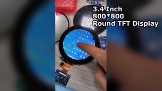 3,4 inch 800*800 circulair TFT LCD-scherm