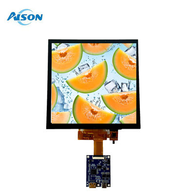 7.6 inch 800x800 Vierkant TFT LCD Display MIPI Interface met HDMI Driver Board voor Raspberry Pi 5