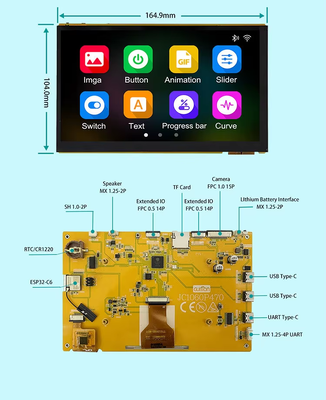 7 Inch 1024x600 IPS LCD-scherm ESP32 P4 Development Board Capacitief aanraakscherm Onboard ESP32-C6 ForArduino ESP IDE