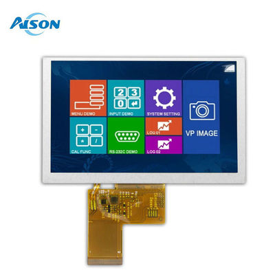 5' 800x480 TFT LCD-schermmodule 5 inch IPS LVDS TFT-scherm 500 Cd/M2